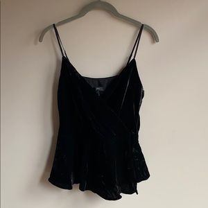NWT J Crew Black Velvet Draped Camisole
